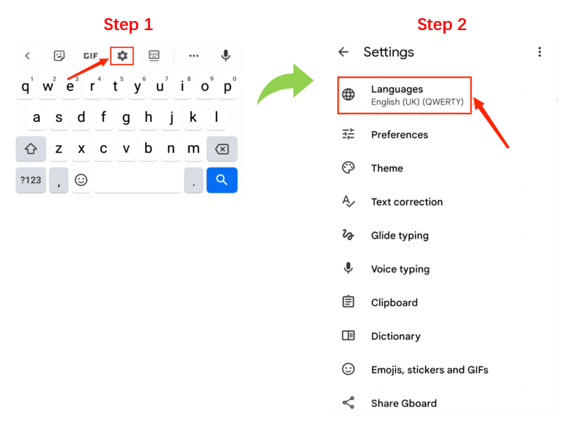 Gboard switch input method